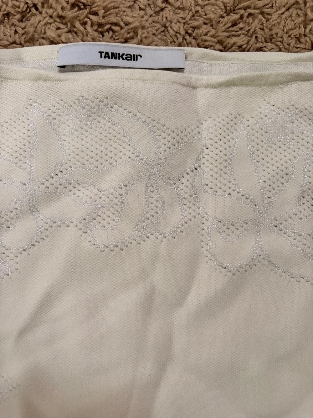 Tank air plumeria girl mini skirt in color milk